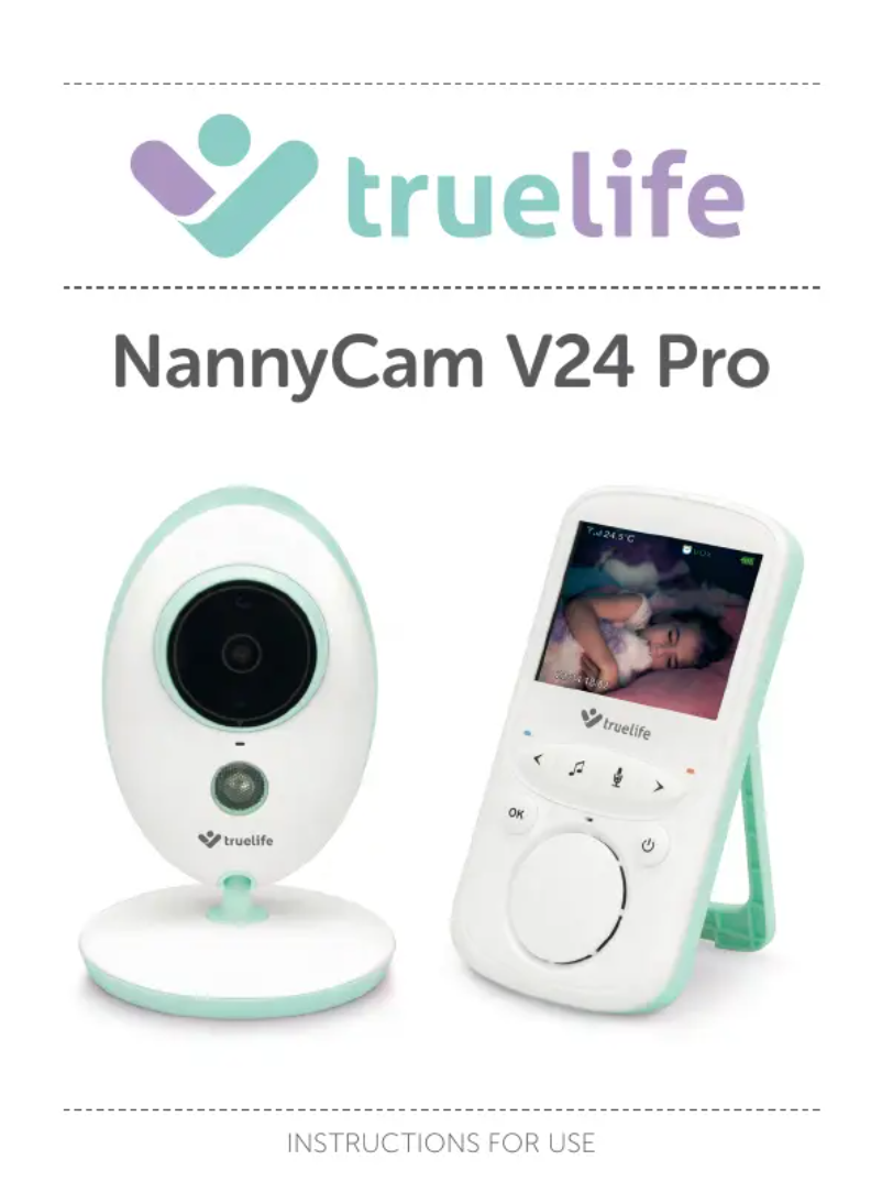 First page image of the manual for NannyCam V24 Pro