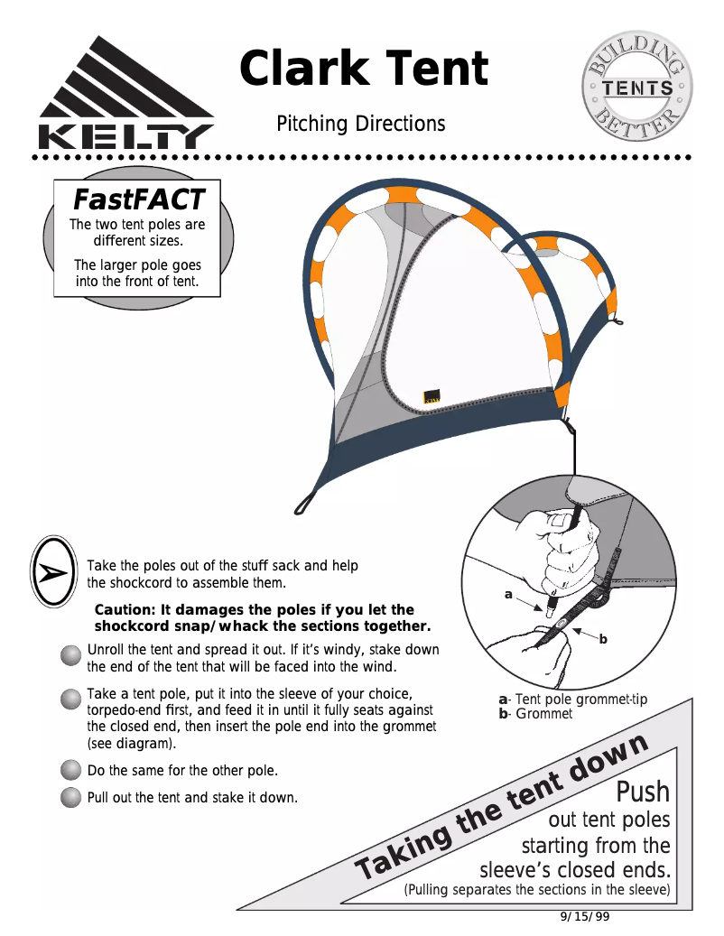 Page 1 de la notice Manuel utilisateur Kelty Clark