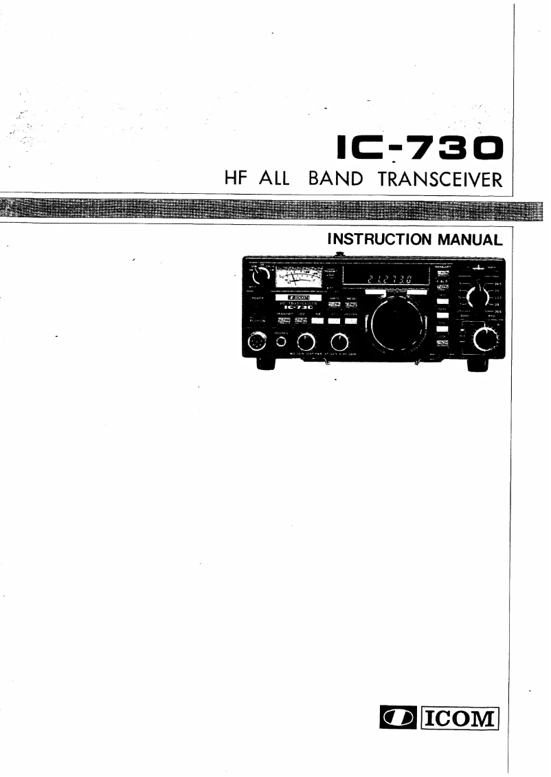 Page n°1 - Manuel utilisateur ICOM IC-730
