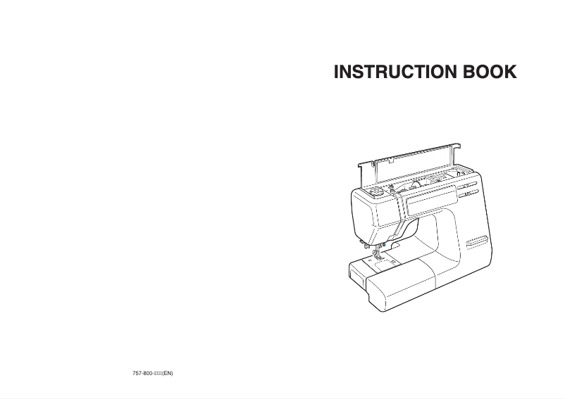 Page 1 de la notice Manuel utilisateur Janome HD-5000
