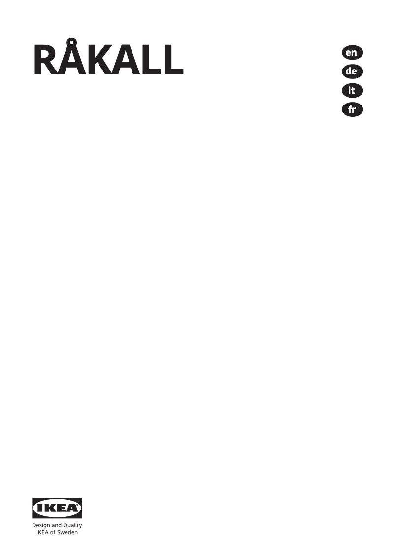 Page 1 de la notice Manuel utilisateur Ikea RÅKALL 605.728.69