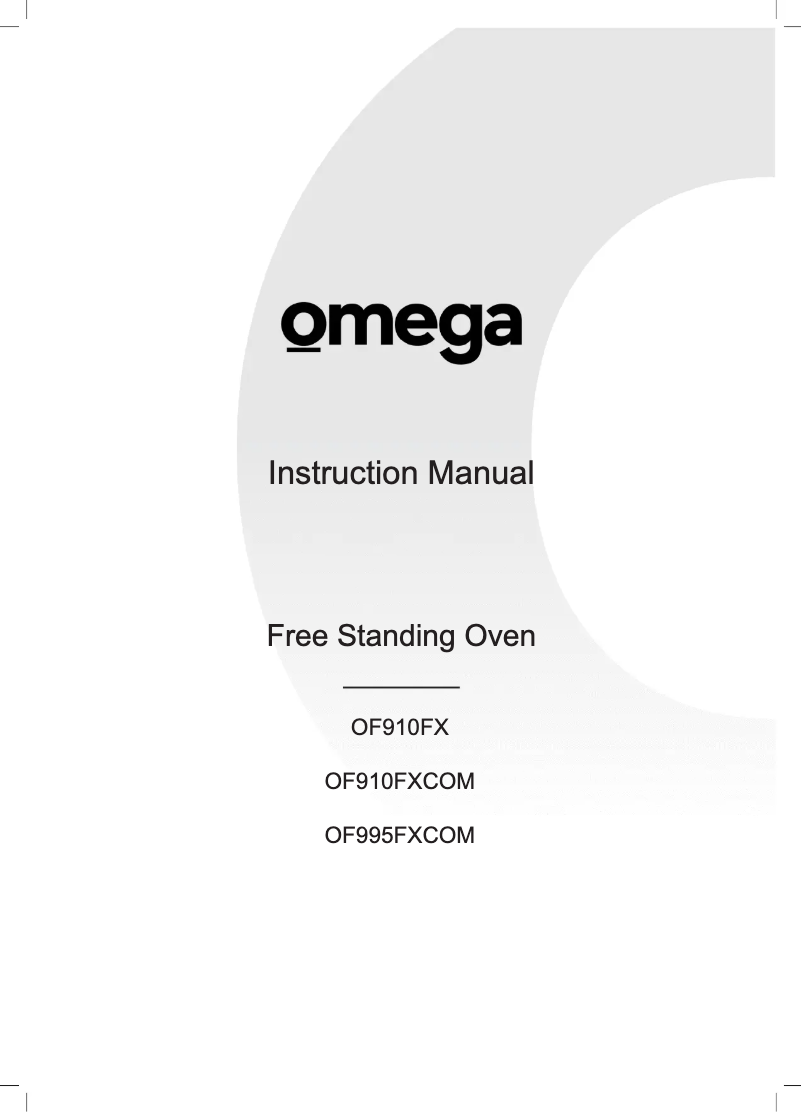 Page n°1 - Manuel utilisateur Omega OF910FX