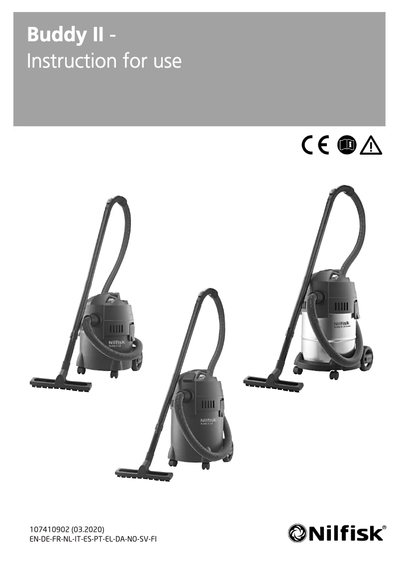 Página 1 del manual Manual de usuario Nilfisk Buddy II 22T