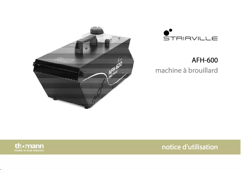 Page 1 de la notice Manuel utilisateur Stairville AFH-600