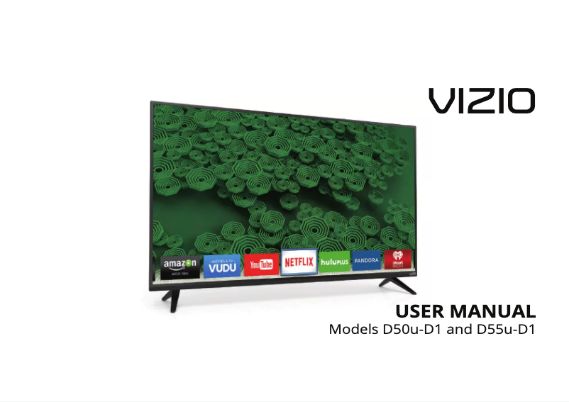Page 1 de la notice Manuel utilisateur VIZIO D50u-D1