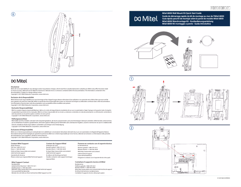 Page 1 de la notice Manuel utilisateur Mitel K680i