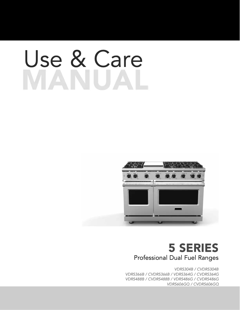 Page 1 of the manual User Manual Viking VDR5364GDGLP