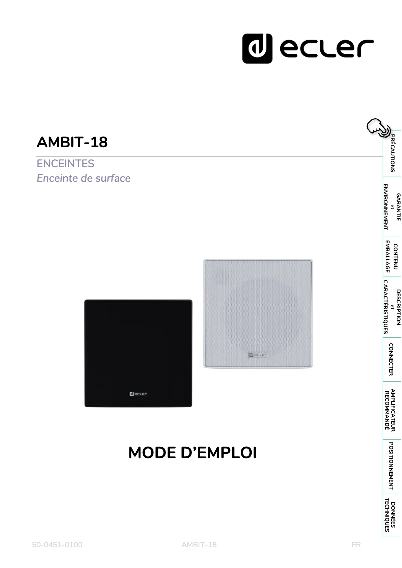 Imagen de la primera página del manual del dispositivo AMBIT-18