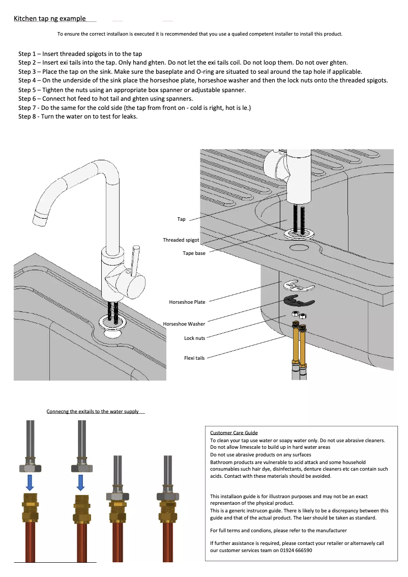 Page 1 of the manual User Manual Reginox Kubina