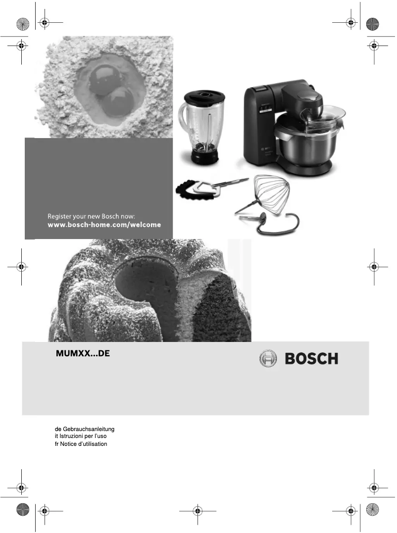 Page 1 de la notice Manuel utilisateur Bosch MUMX30GXDE