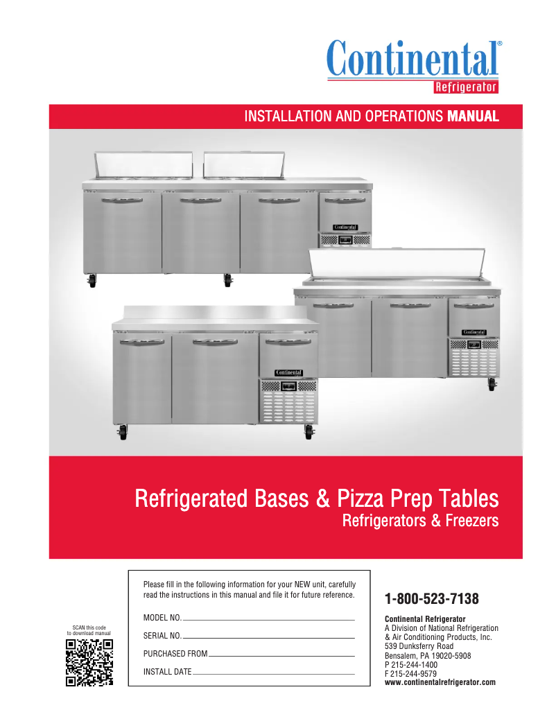 Page 1 de la notice Manuel utilisateur Continental PA68N