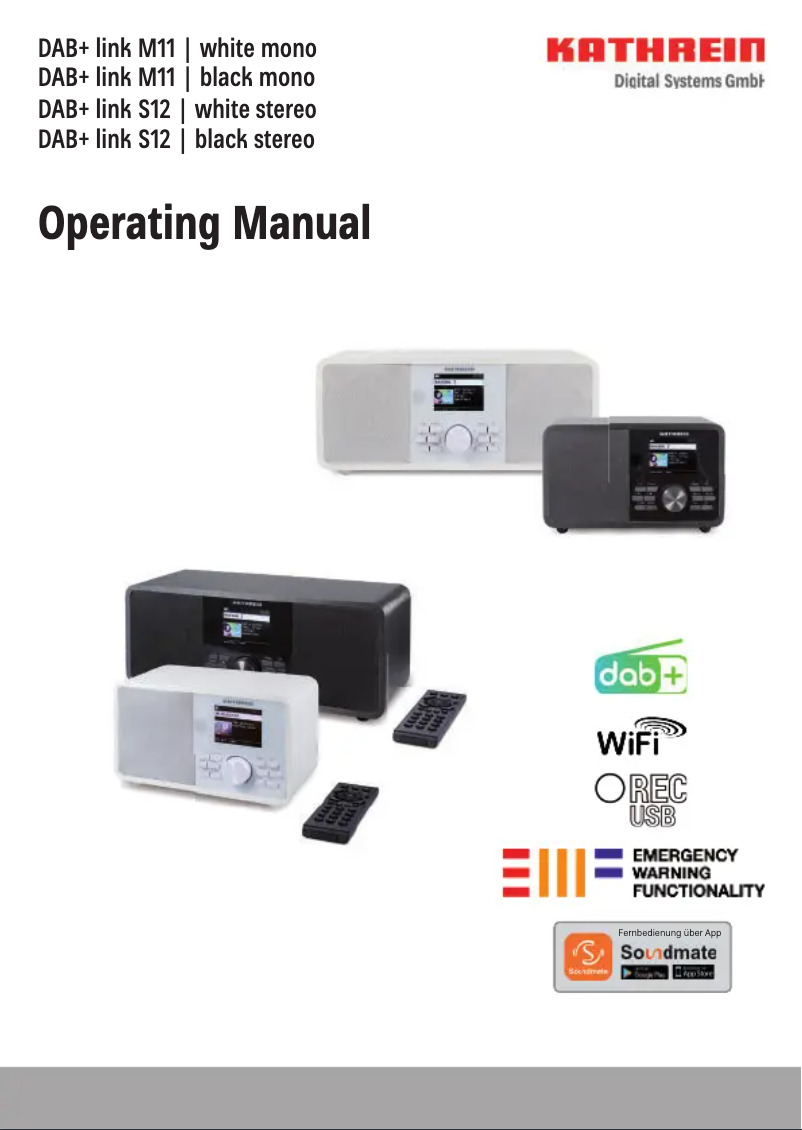 Image de la première page du manuel de l'appareil DAB+ link M11
