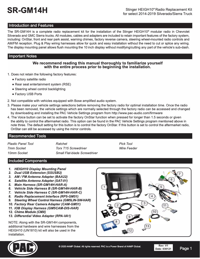 Page n°1 - Mode d'emploi Stinger SR-GM14H