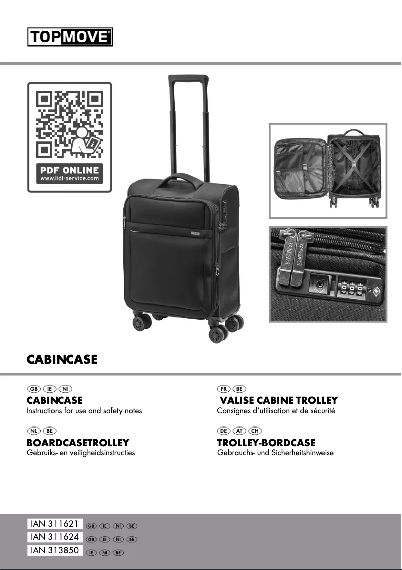 Page n°1 - Manuel utilisateur Topmove IAN 311621