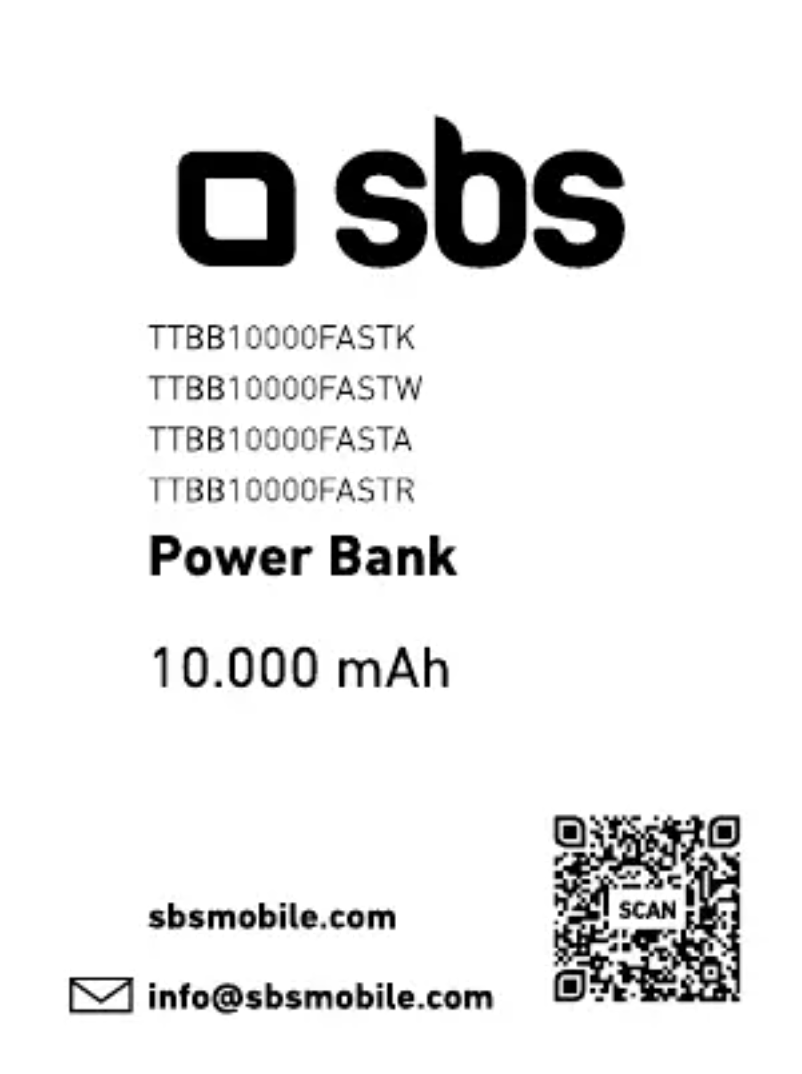 First page image of the manual for TTBB10000FASTP