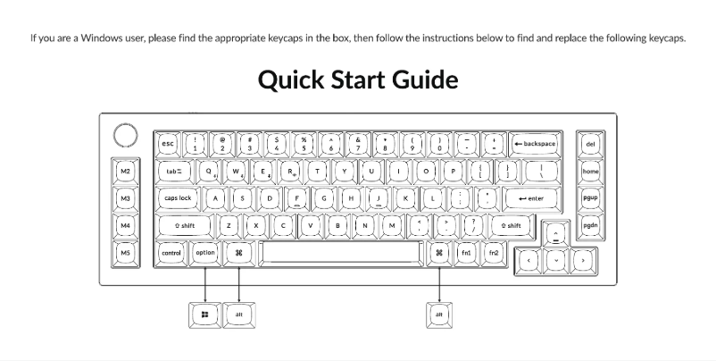 Page 1 de la notice Guide de démarrage rapide Keychron Q65 Max