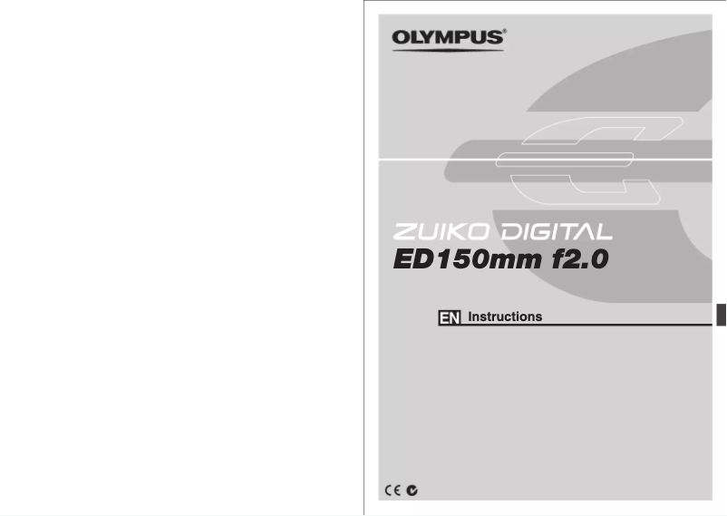 Page 1 de la notice Manuel utilisateur Olympus ZUIKO DIGITAL ED 150mm