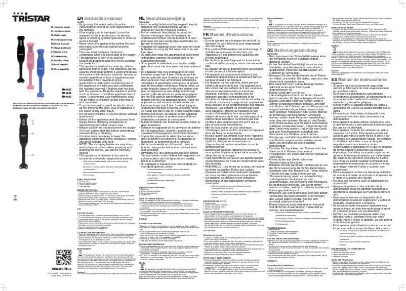 Image de la première page du manuel de l'appareil MX-4857