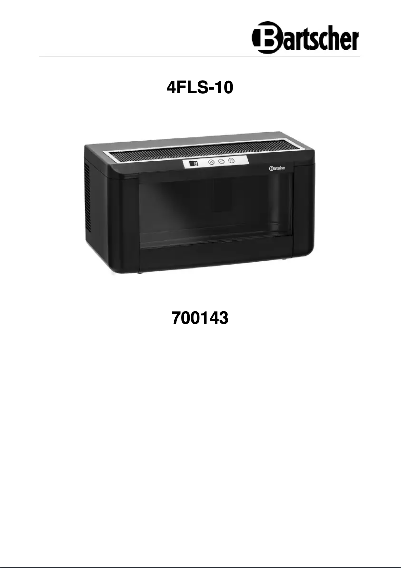 Page n°1 - Manuel utilisateur Bartscher 4FLS-10