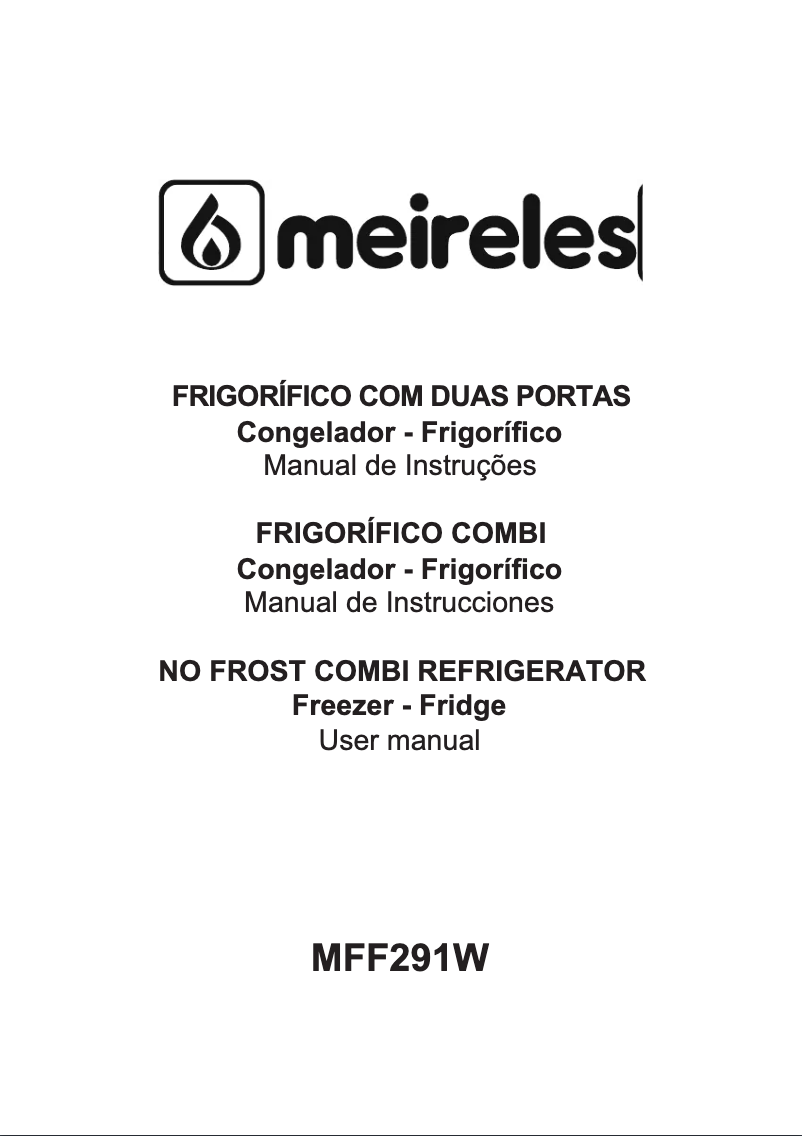 Page n°1 - Manuel utilisateur Meireles MFF 291 W