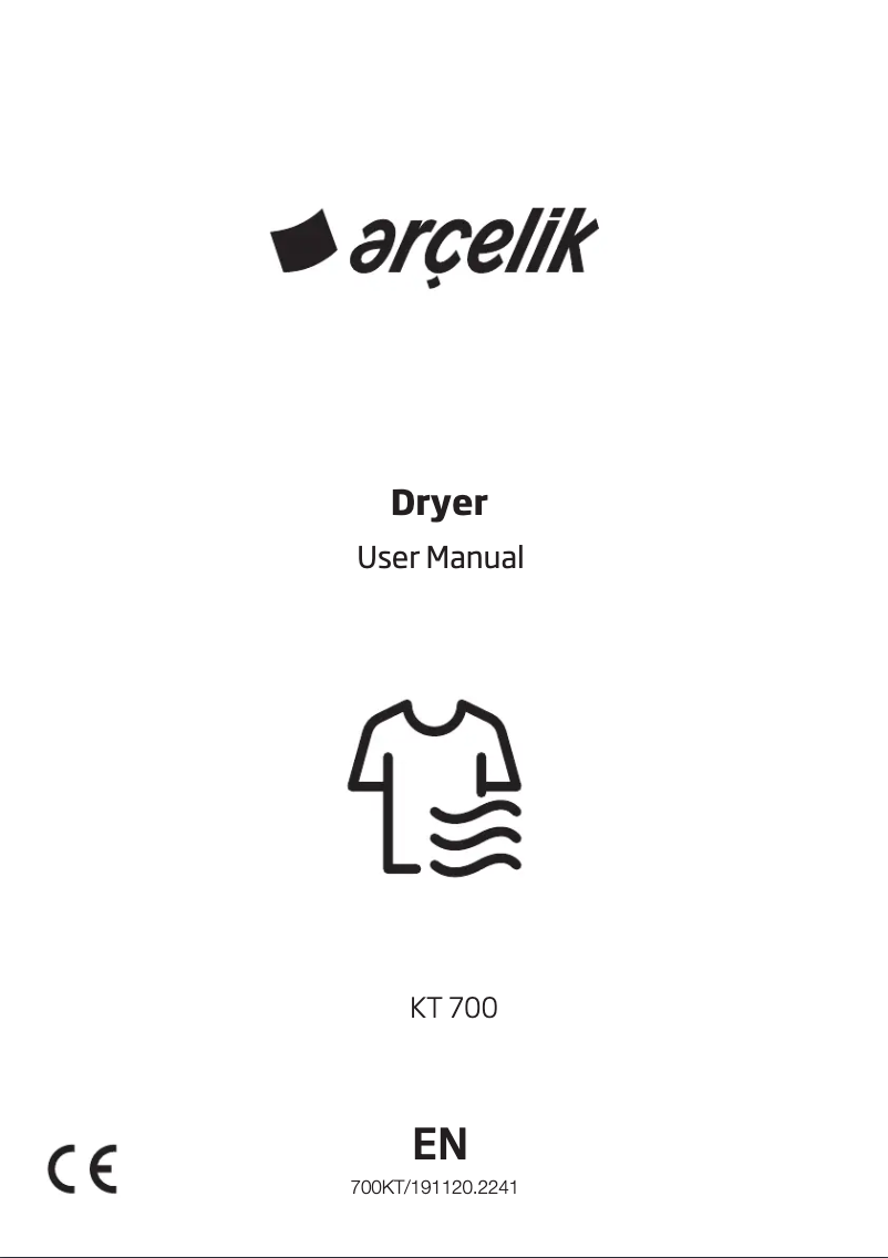 Page 1 de la notice Manuel utilisateur Arçelik 700 KT