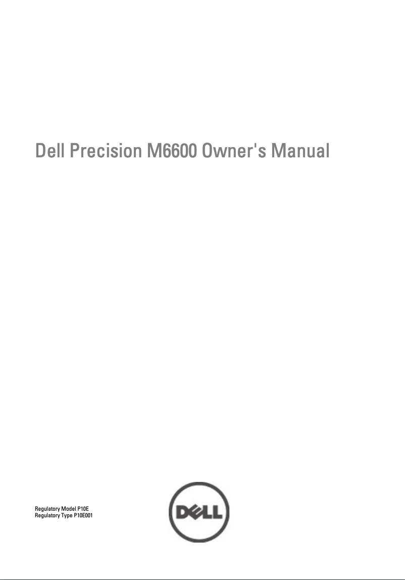 Image de la première page du manuel de l'appareil Precision M6600