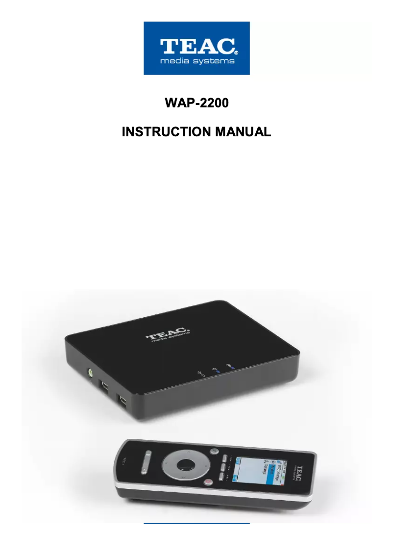 Image de la première page du manuel de l'appareil WAP-2200