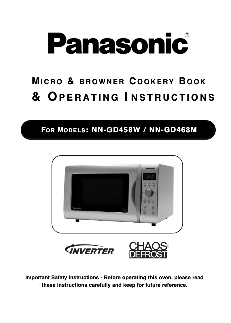 Page 1 de la notice Manuel utilisateur Panasonic NN-GD458W