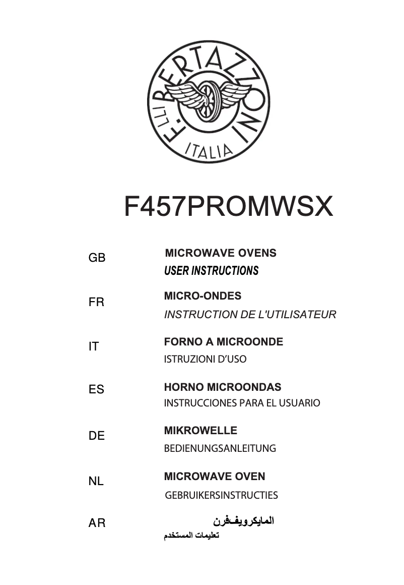 Image de la première page du manuel de l'appareil F457PROMWSX