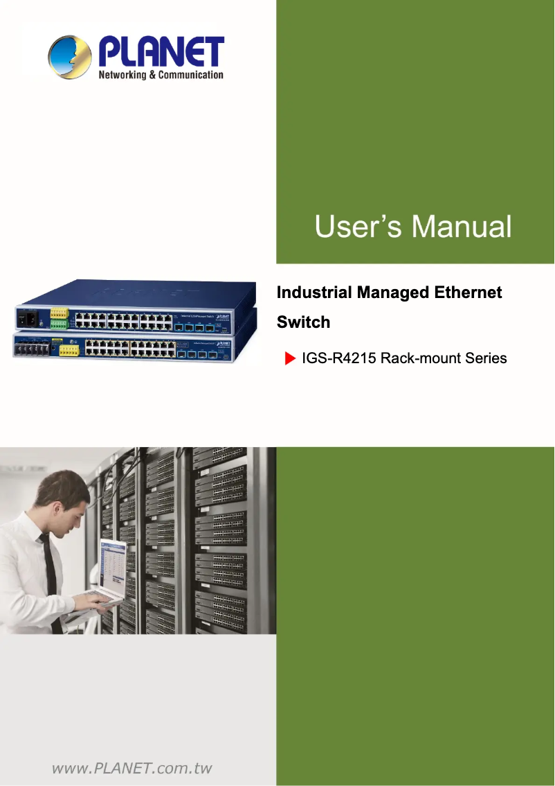 Page 1 de la notice Manuel utilisateur Planet IGS-R4215-24T4X