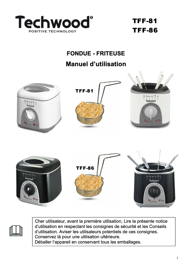 Image de la première page du manuel de l'appareil TFF-81