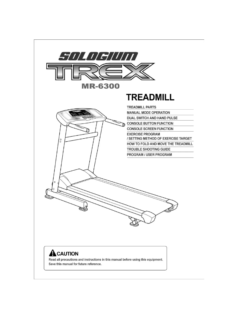 Image de la première page du manuel de l'appareil MR-6300 Trex