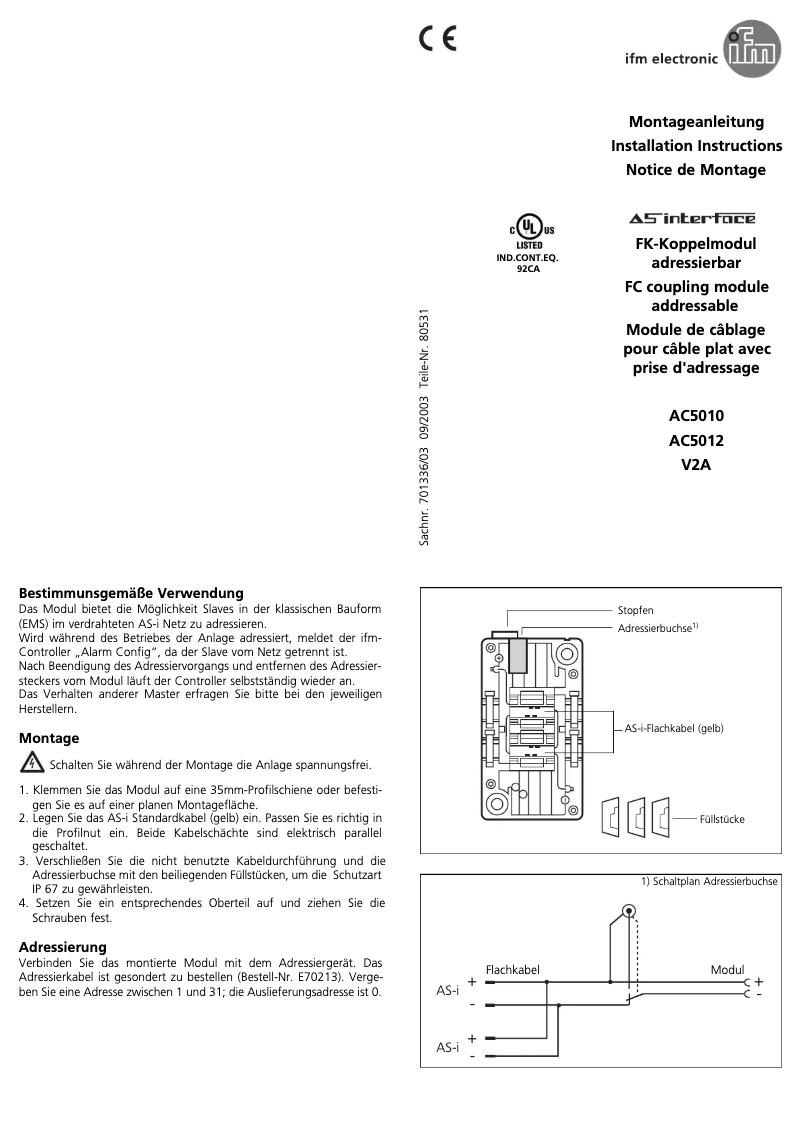 Image de la première page du manuel de l'appareil AC5010