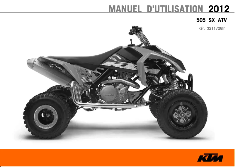 Page n°1 - Manuel utilisateur KTM 505 (2012)