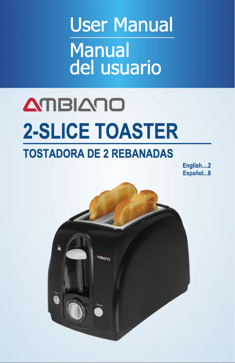 Image de la première page du manuel de l'appareil 2 Slice Toaster H333