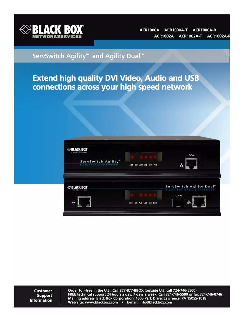 Página 1 del manual Manual de usuario Black Box ACR1002A