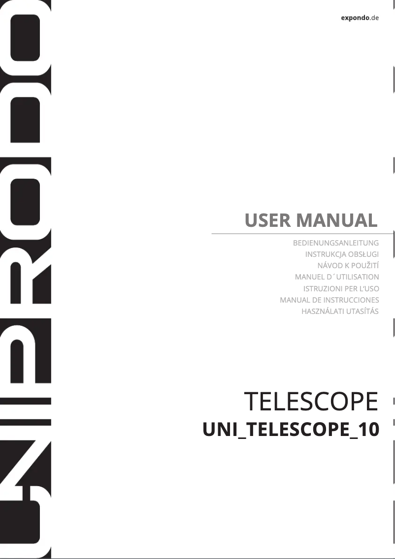 Image de la première page du manuel de l'appareil UNI_TELESCOPE_10