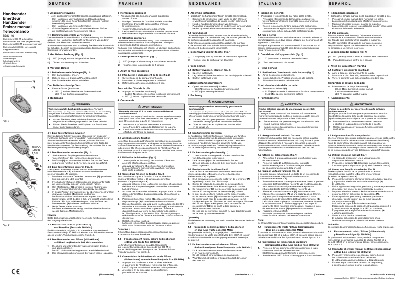 Page n°1 - Manuel utilisateur Berner BDS120