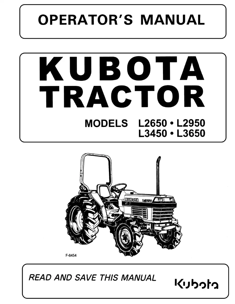 Page 1 de la notice Manuel utilisateur Kubota L2650