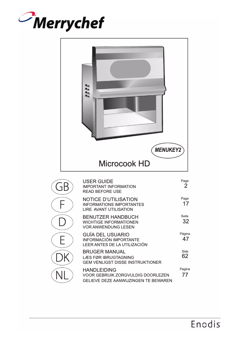 Image de la première page du manuel de l'appareil HD1725 microcook