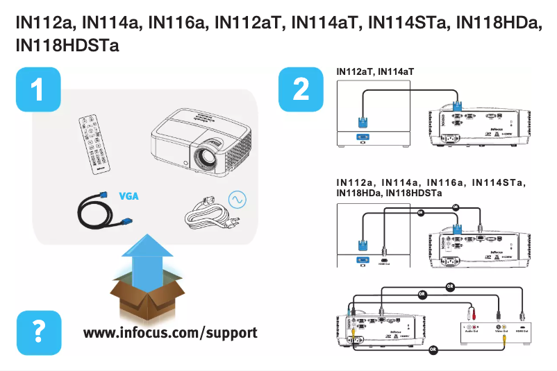 Page n°1 - Manuel utilisateur InFocus IN118HDSTa