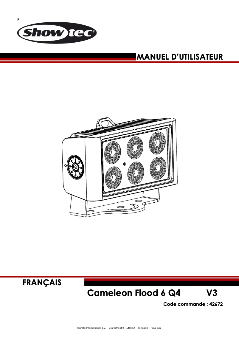 Page 1 de la notice Manuel utilisateur Showtec Cameleon Flood 6 Q4