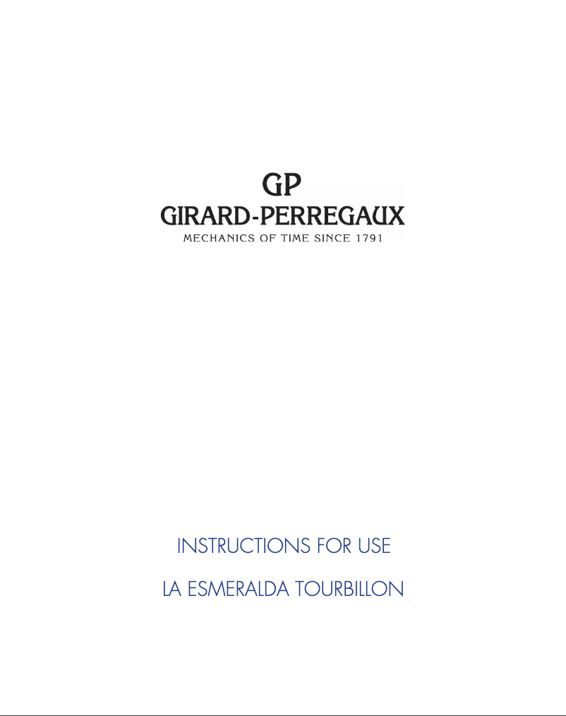Página 1 del manual Manual de usuario Girard-Perregaux Bridges 99275-52-000-BA6E
