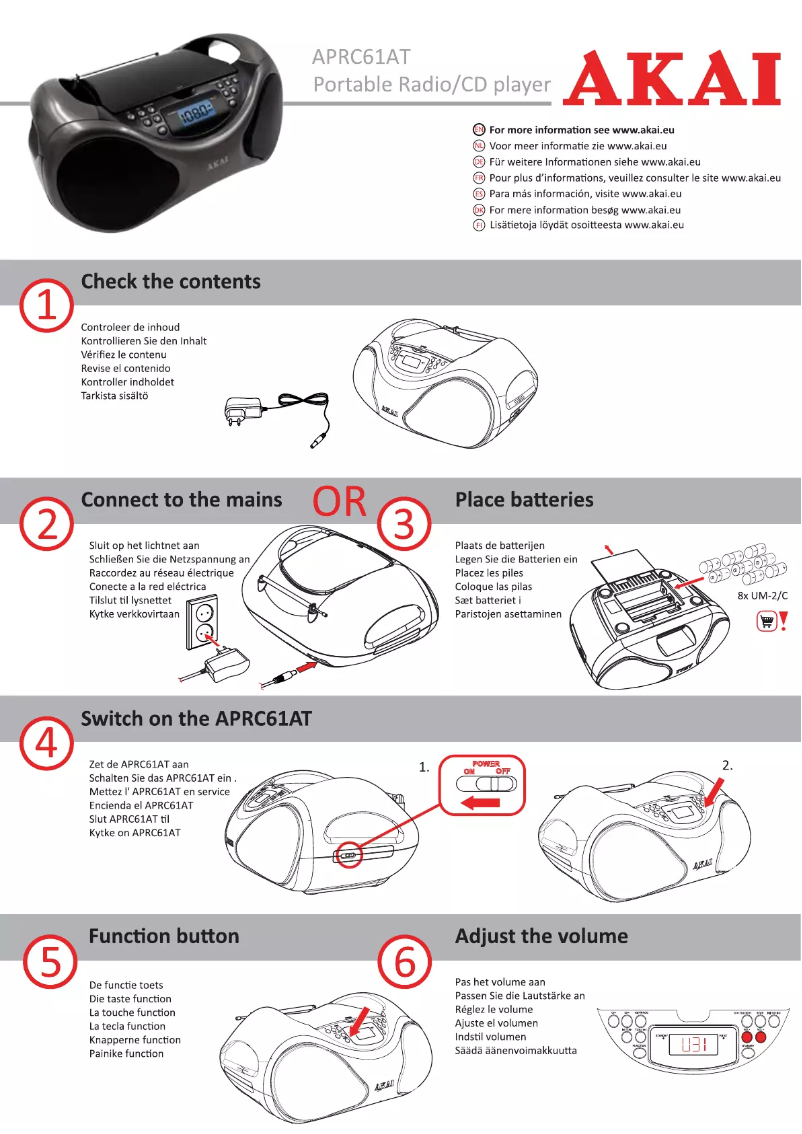 Image de la première page du manuel de l'appareil APRC61AT