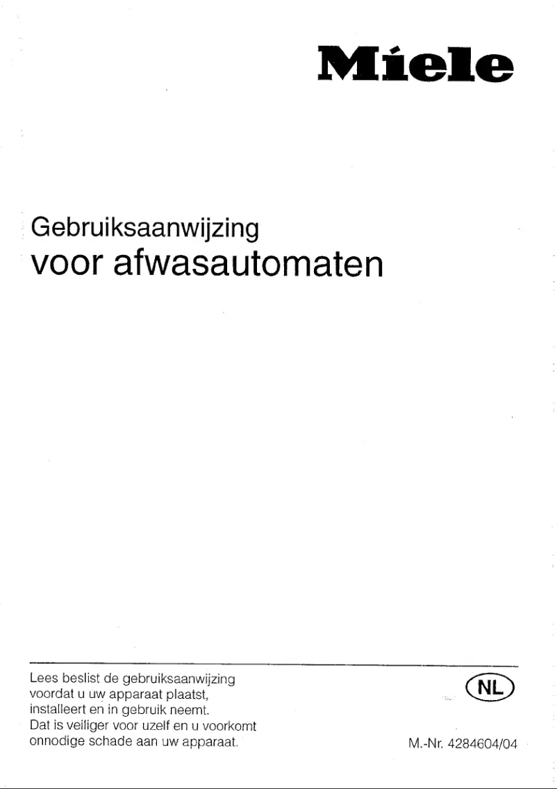 Page n°1 - Manuel utilisateur Miele G661