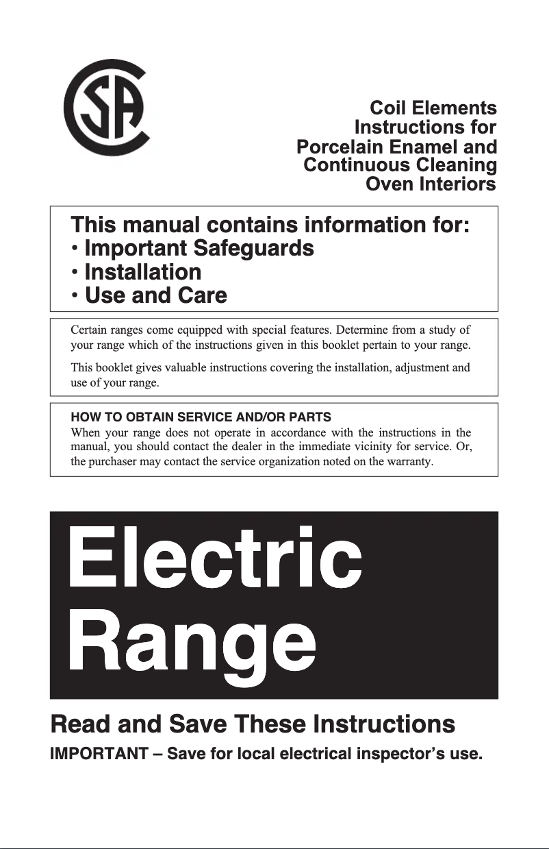 Page 1 de la notice Manuel d'utilisation et d'entretien Summit WEM430KW