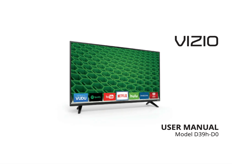 Page 1 de la notice Manuel utilisateur VIZIO D39H-D0