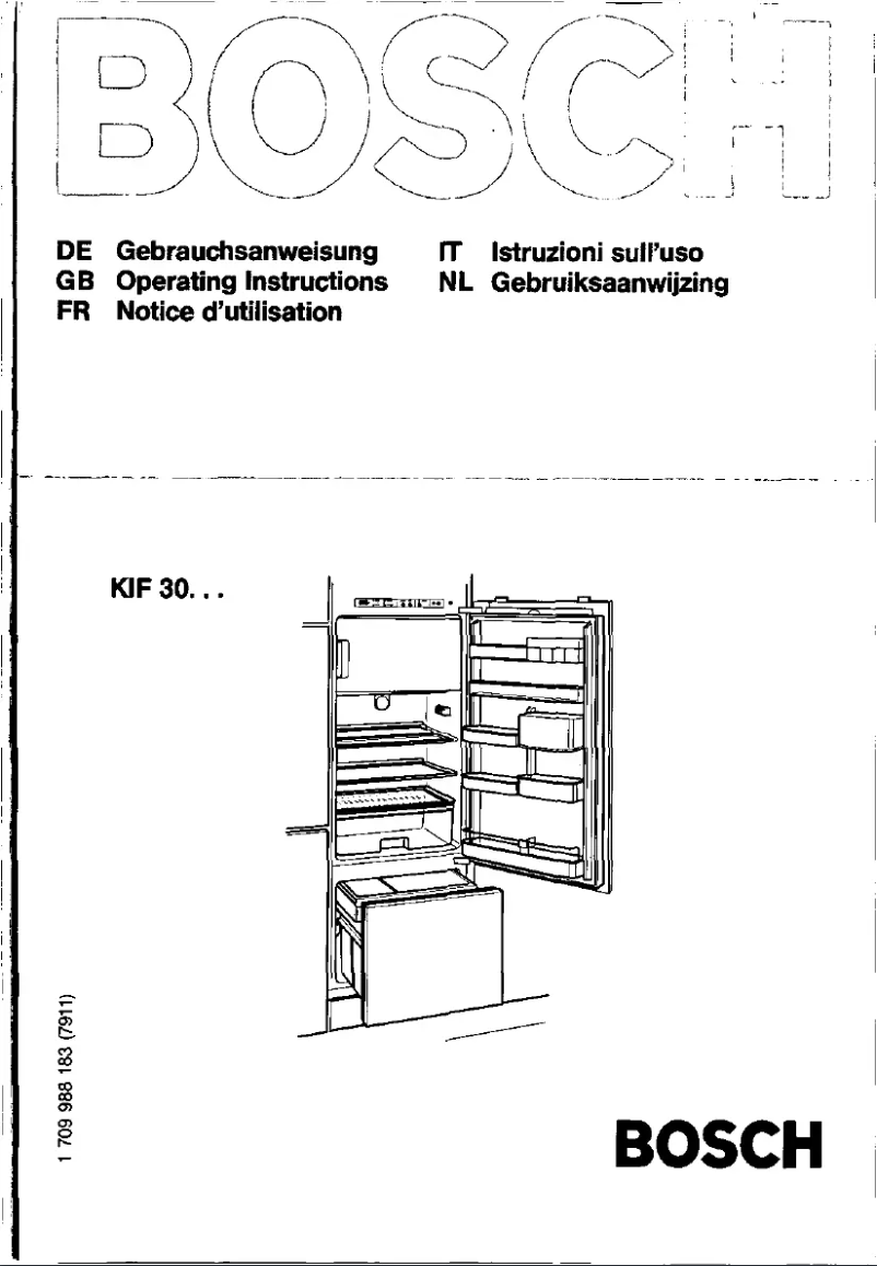 Page n°1 - Manuel utilisateur Bosch KIF30441