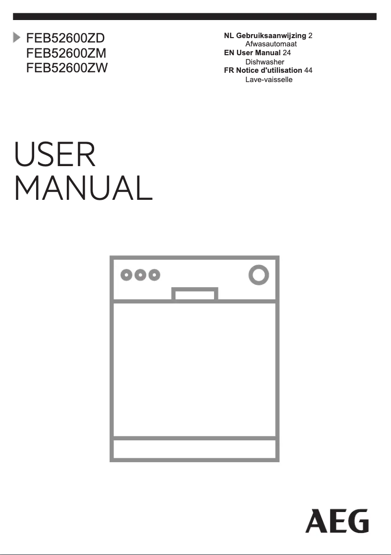 Página 1 del manual Manual de usuario AEG FEB52600ZD