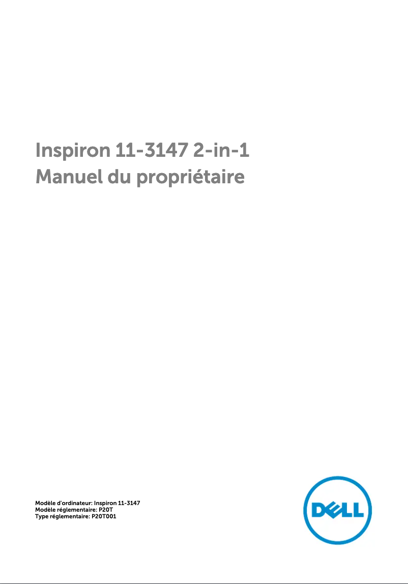 Page 1 de la notice Manuel utilisateur Dell Inspiron 3147